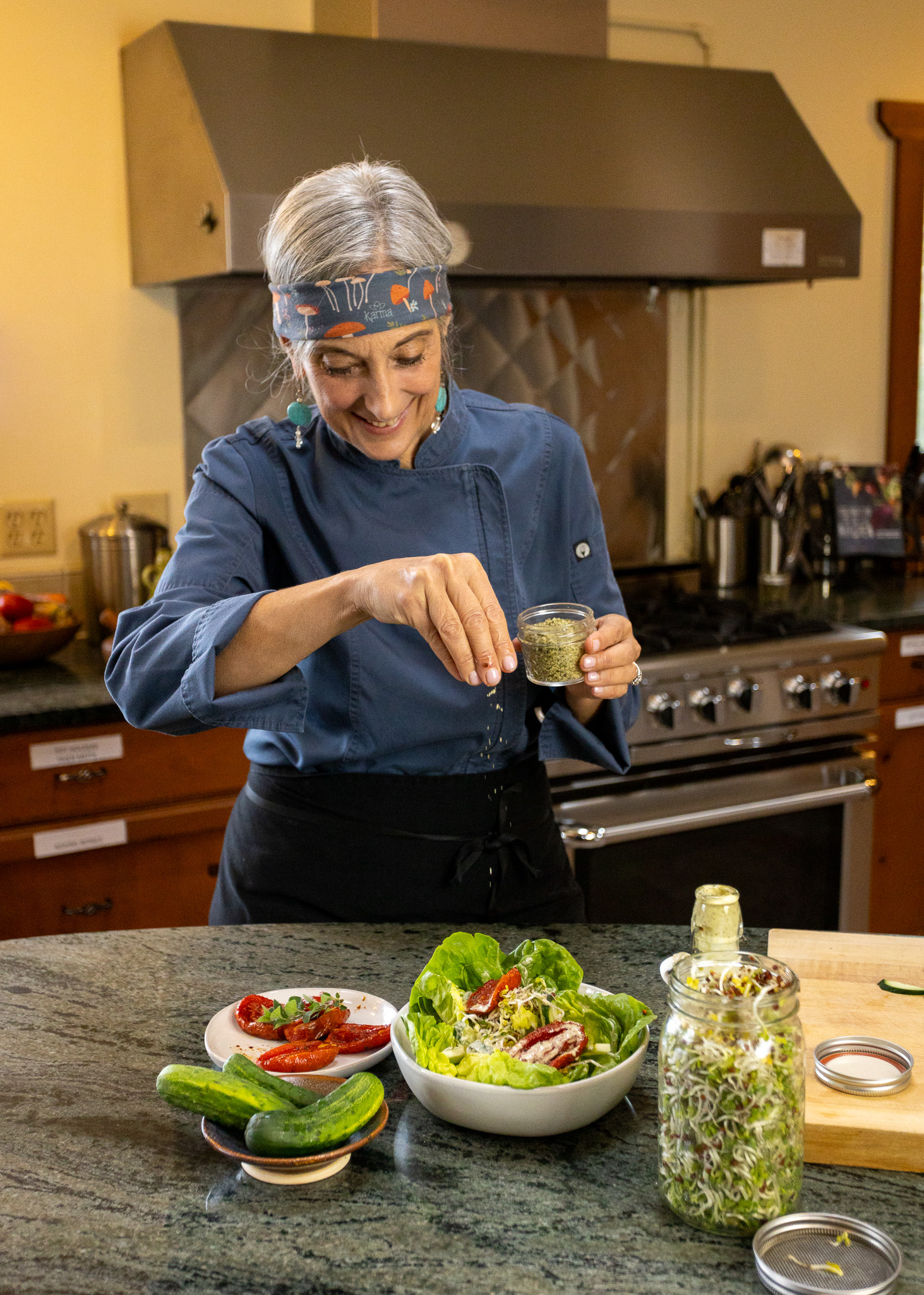 Cathy Vogt, Hudson Valley Private Chef, prepares a healthy meail